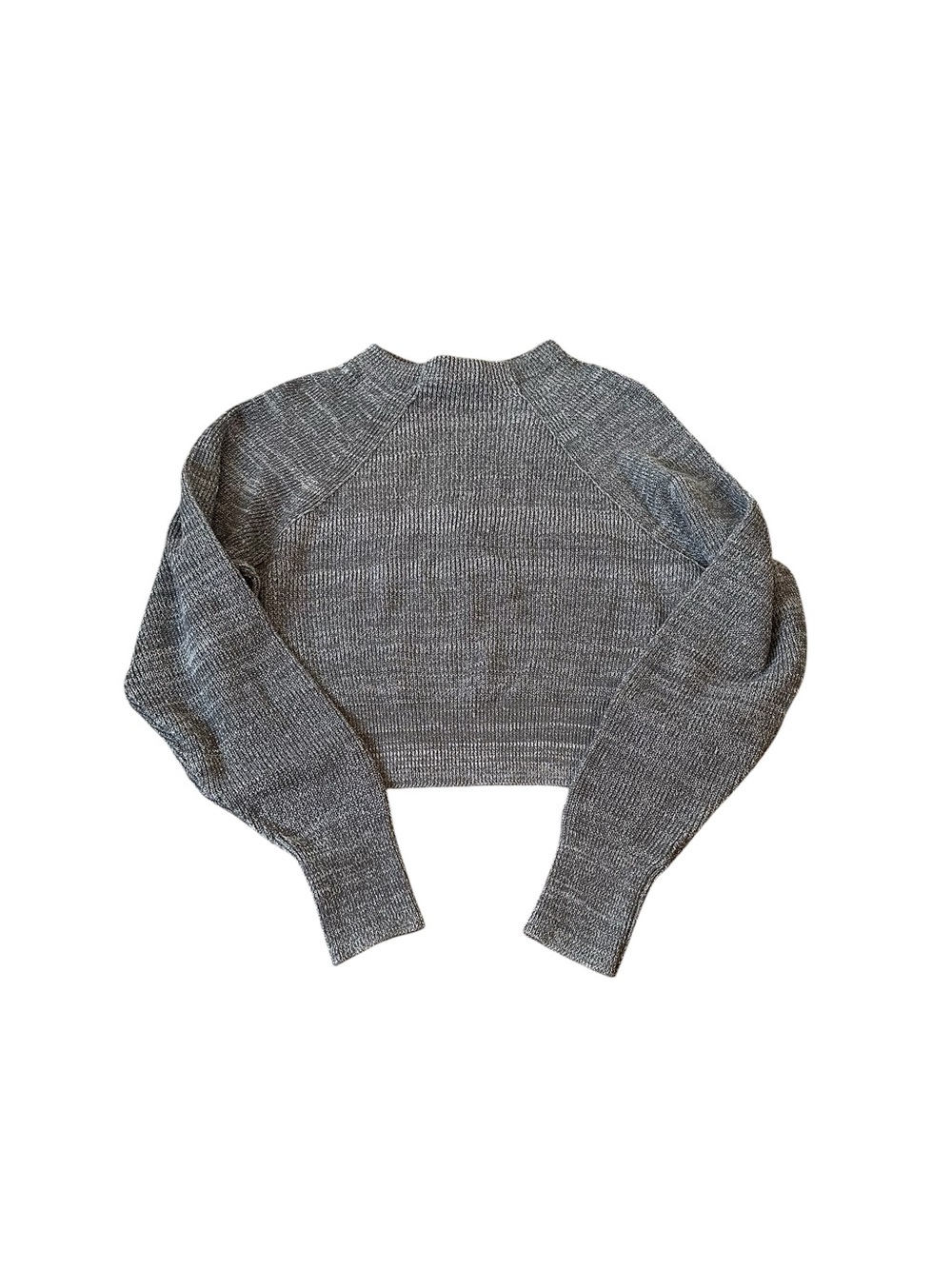 Free People Size Small Too Good Mock Neck Crop Sweater Preppy Grunge Casual